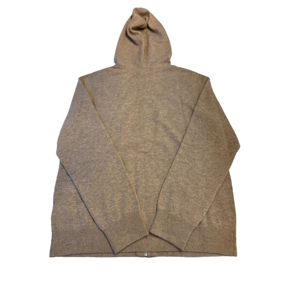 Quince 100% Mongolian Cashmere Full Zip Hoodie Sweater Womens Large NWT Oatmeal - Picture 4 of 13